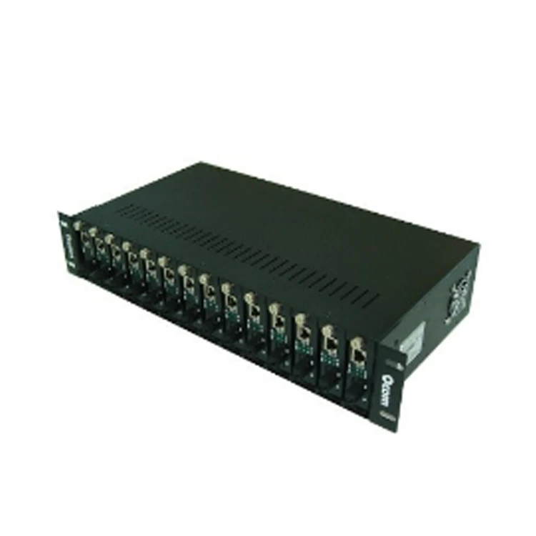 14 yuvalı fiber optik alıcı-verici raf kasası